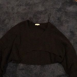 Black cropped sweater